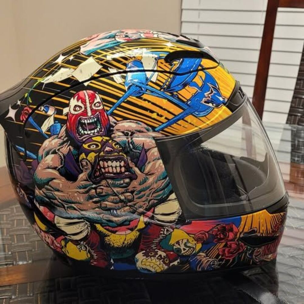 Icon Airmada Rudos Lucha Libre Full Face Motorcycle Helmet XL